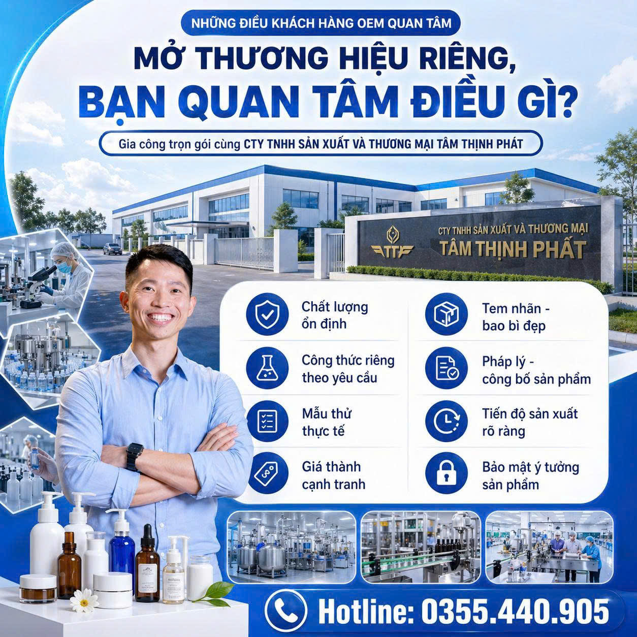 Dịch vụ gia công trọn gói của Nguyễn Mạnh Tuấn - Công ty Tâm Thịnh Phát